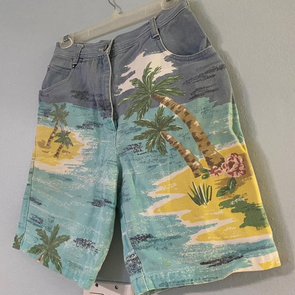 80s Together High Waist Beach Denim Mom Shorts